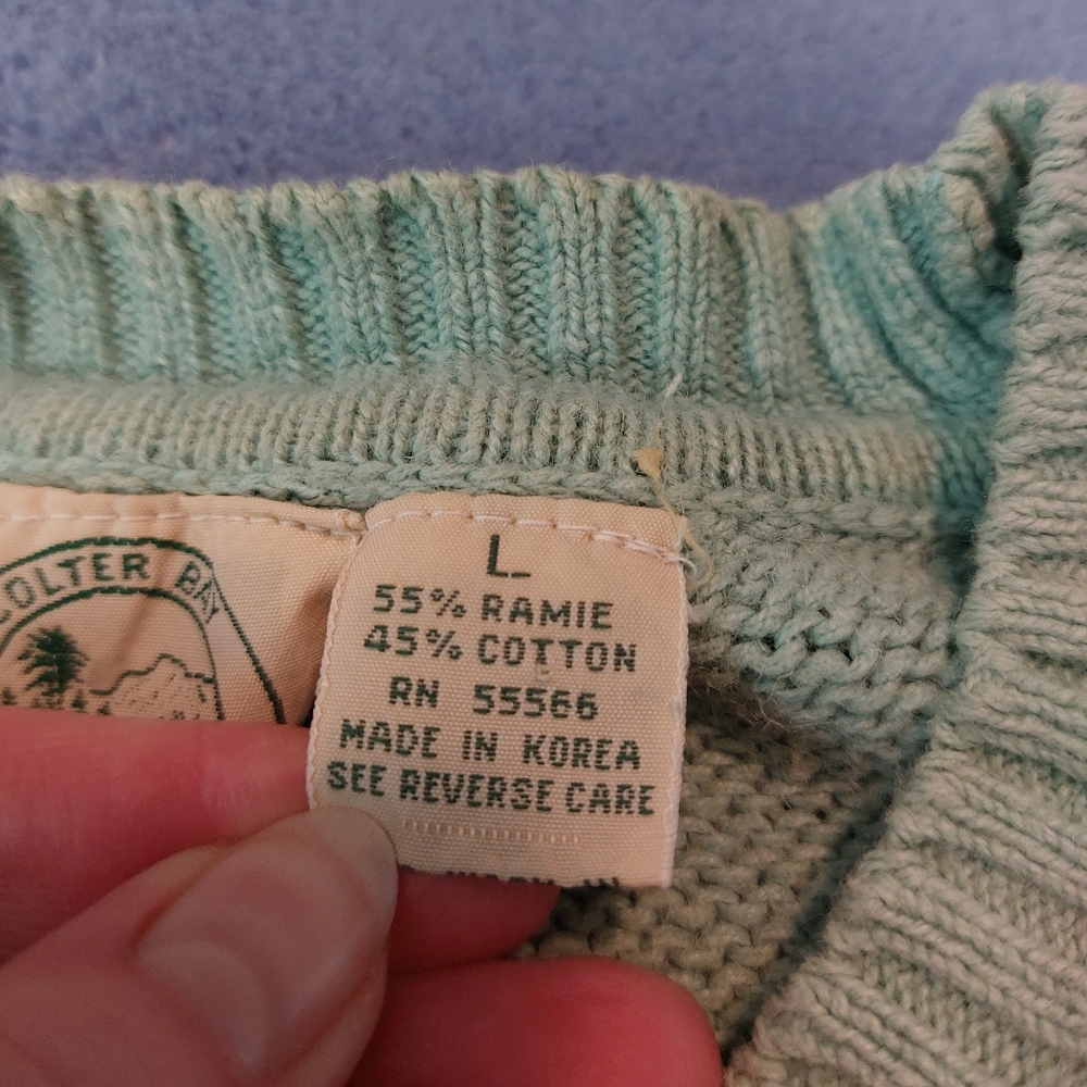 1980s Vintage Colter Bay International Women's Sweater Green Size L - Picture 7 of 8